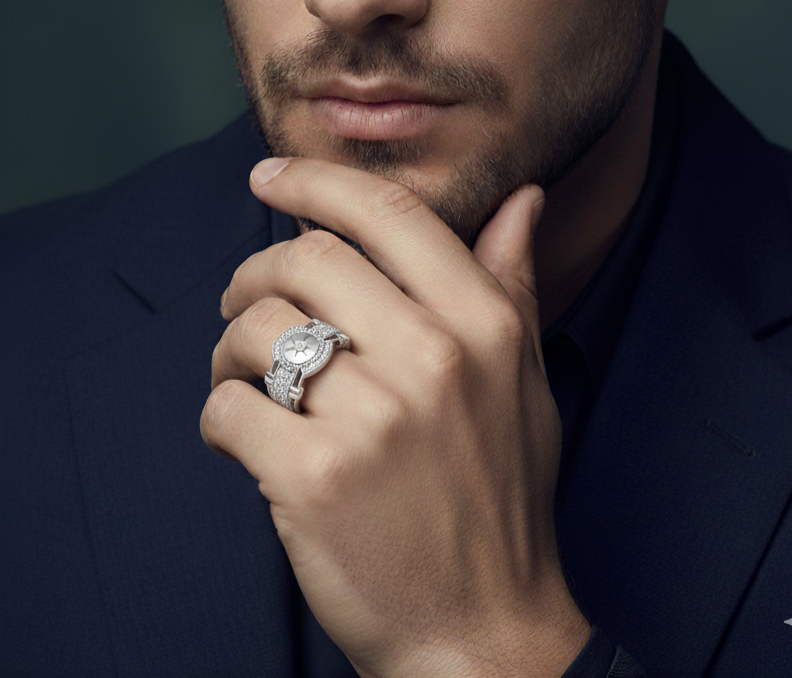 Minimalist Silver Band Ring for Men